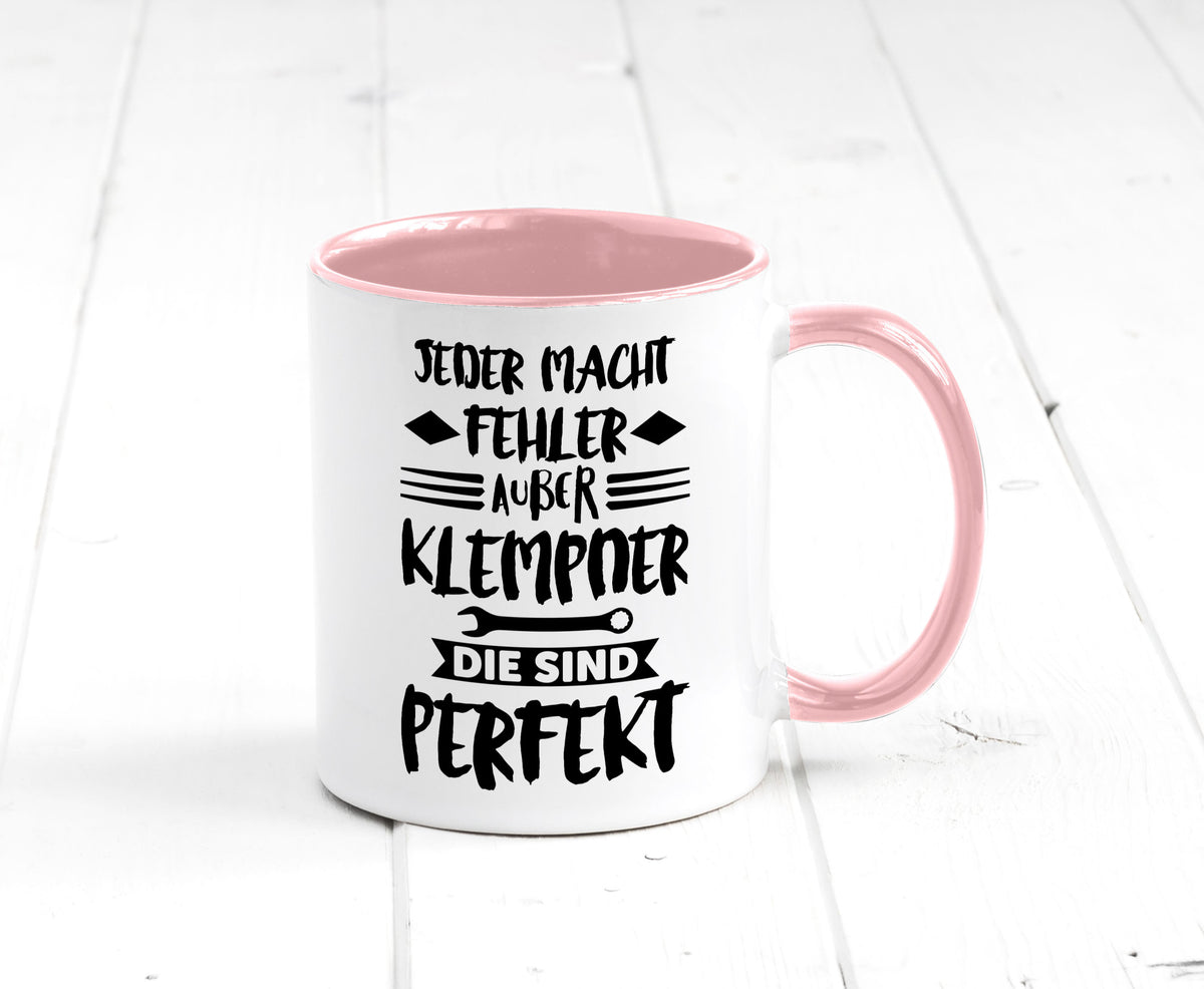 Jeder macht fehler nur Klempner sind Perfekt Humor Geschenkidee Tasse