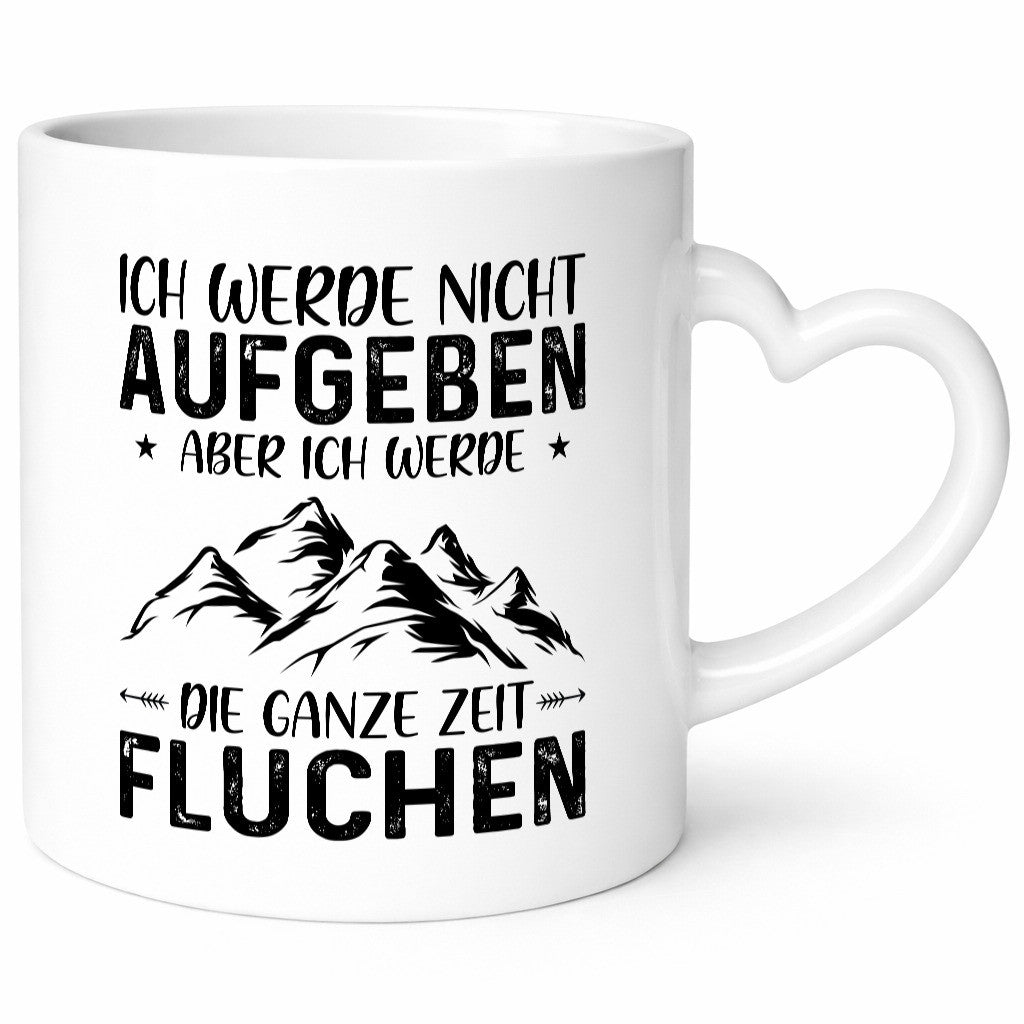 Nicht aufgeben, fluchen | Berge Sternen| Pfeile Geschenk Humor Geschenkidee