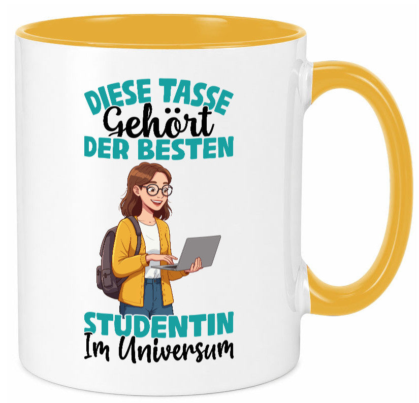 Im Universum: Studentin | Uni Studium Universität Geschenk Humor Geschenkidee Tasse