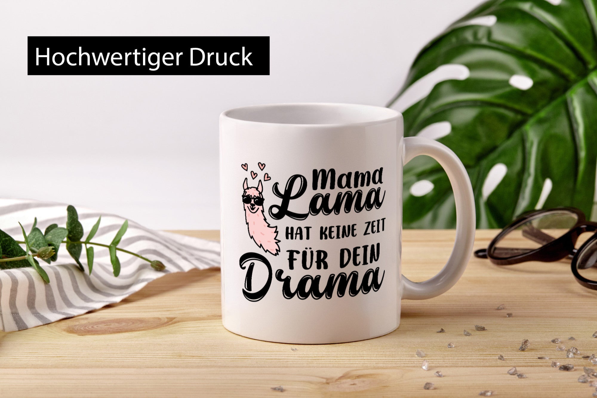Mama Lama hat keine Zeit für Drama | Muttertag lustiger Spruch Geschenk Familie