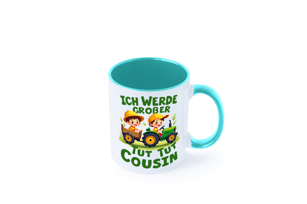 Ich werde Großer Cousin | Familie Bauer lustiger Spruch Geschenk Geschenkidee Tasse