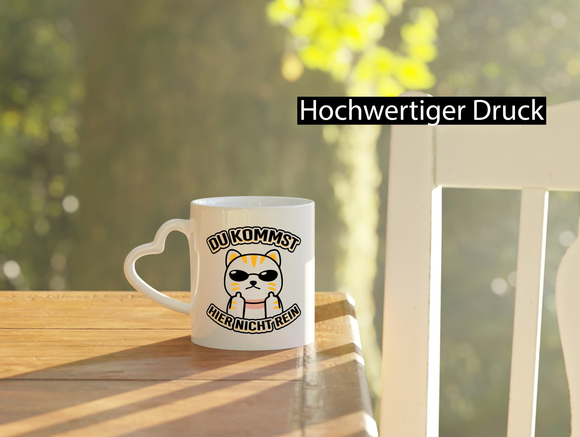 Du kommst hier nicht rein | Böse Katze Humor Tierliebhaber Geschenkidee Tasse