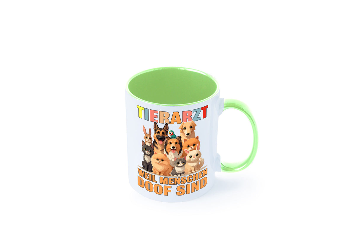 Tierarzt weil Menschen doof sind | Tierärztin lustig Tierliebhaber Humor Tasse