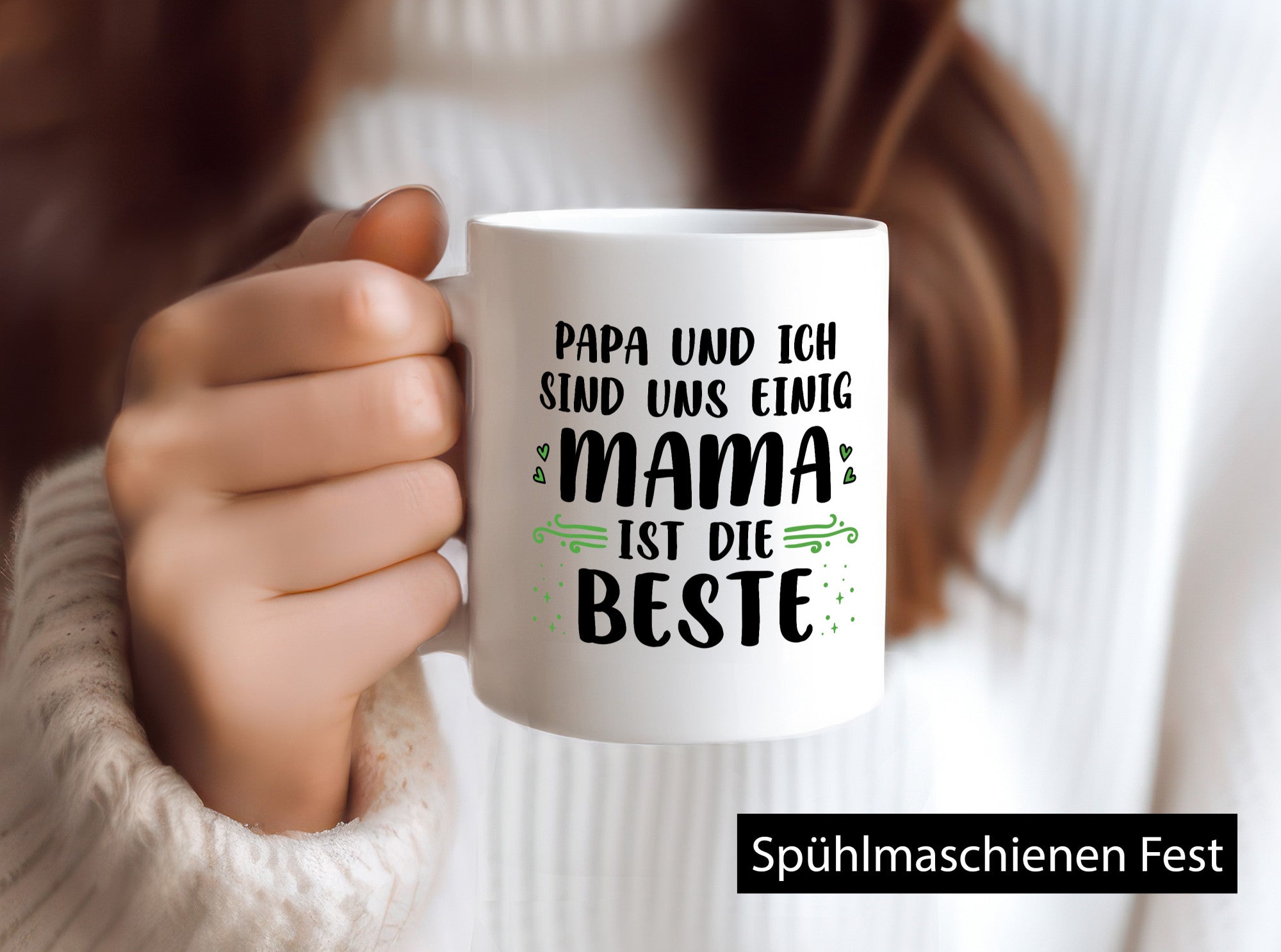 Papa und ich sind uns einig: Mama ist die Beste | Muttertagsgeschenk Familie