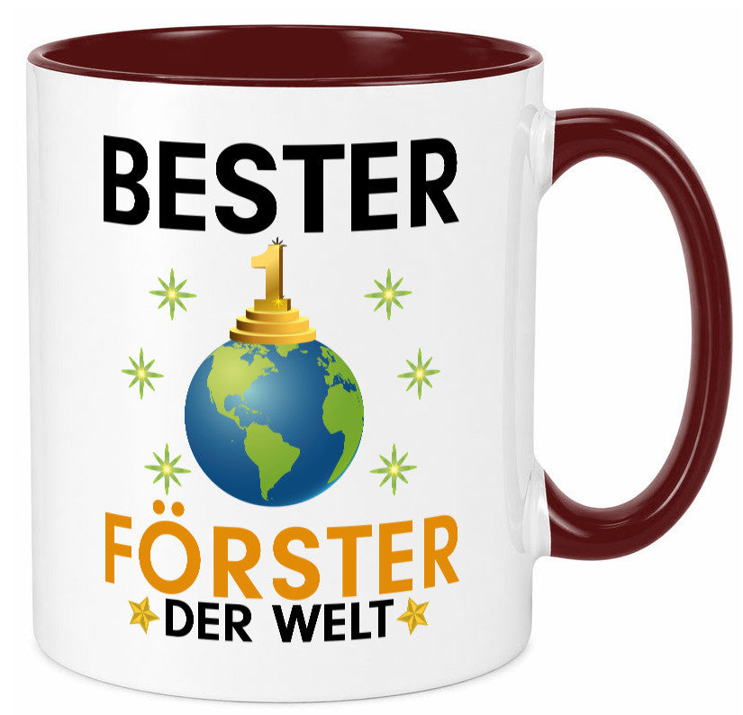 Welt Bester Förster | Forst Arbeit Geschenk Kollegen Büro lustiger Spruch Tasse
