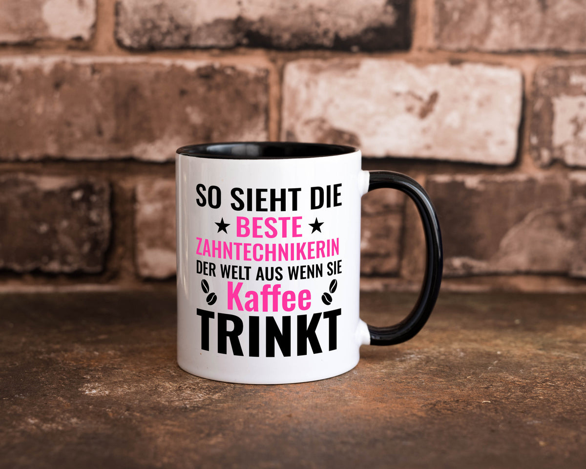 Kaffee trinkt: Zahntechnikerin | Zahnmedizin lustiger Spruch Geschenk Humor Tasse
