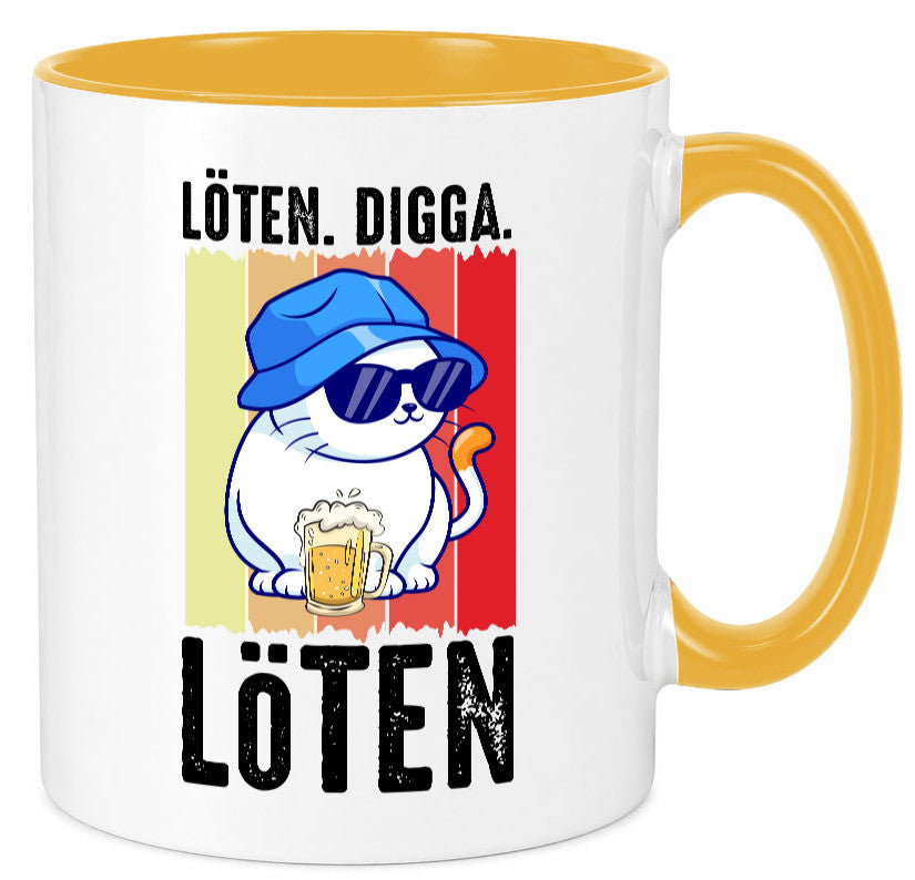 Löten Digga | Katze mit Bier Bierkatze Geschenk Tierliebhaber Humor lustiger