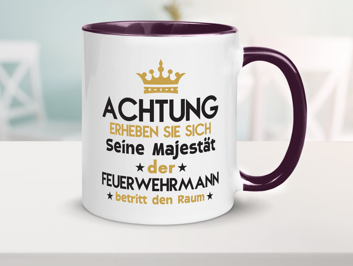 Seine Majestät Feuerwehrmann | Feuerwehr Geschenk Humor Geschenkidee lustiger Tasse