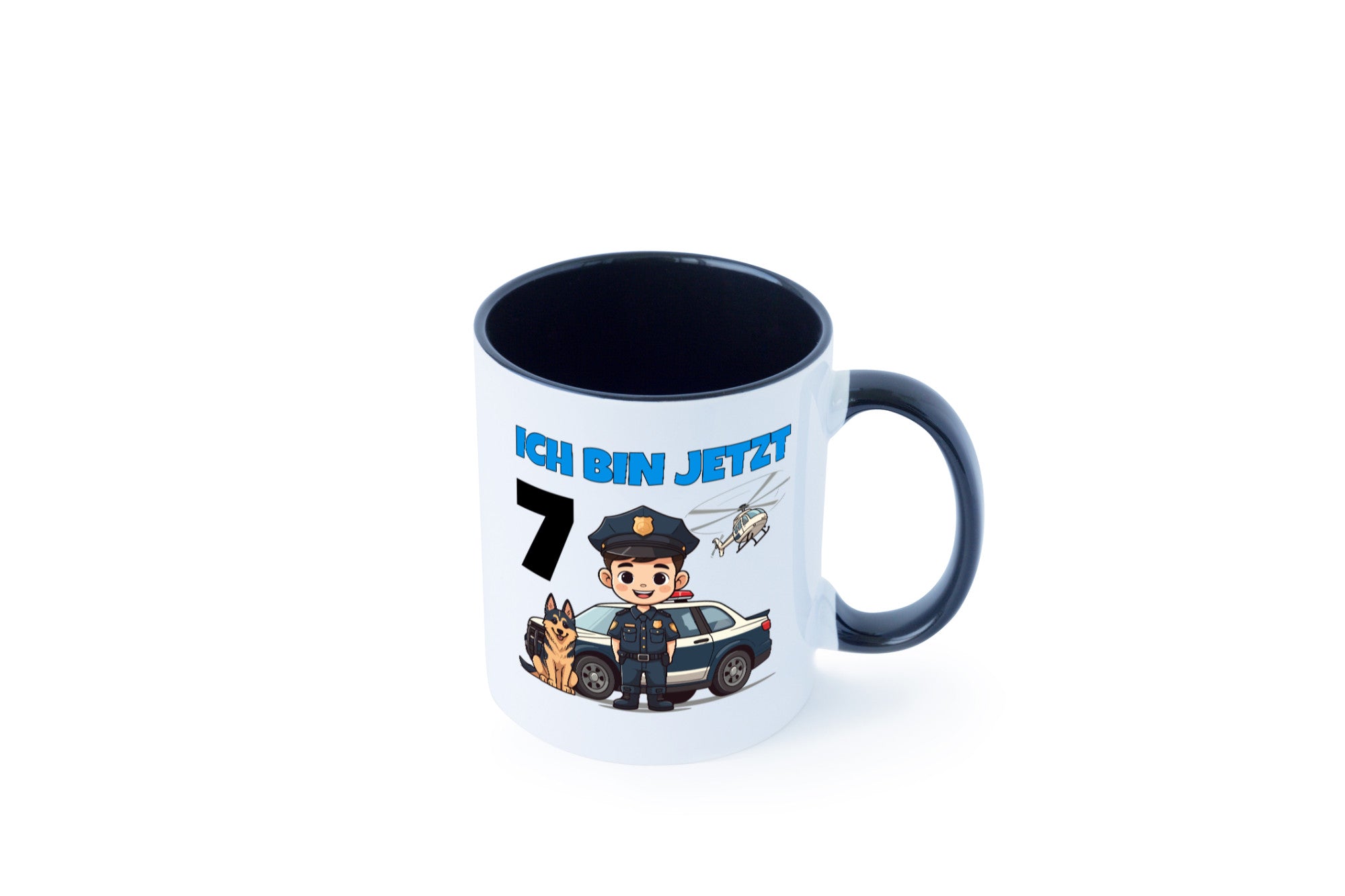7. Geburtstag | 7 Jahre Polizei Kind Polizeiauto Humor Geschenkidee Tasse