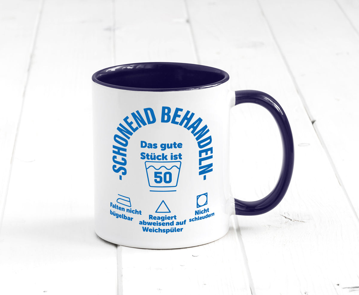 Schonend behandeln | 50 Geburtstag Humor Geschenkidee Tasse