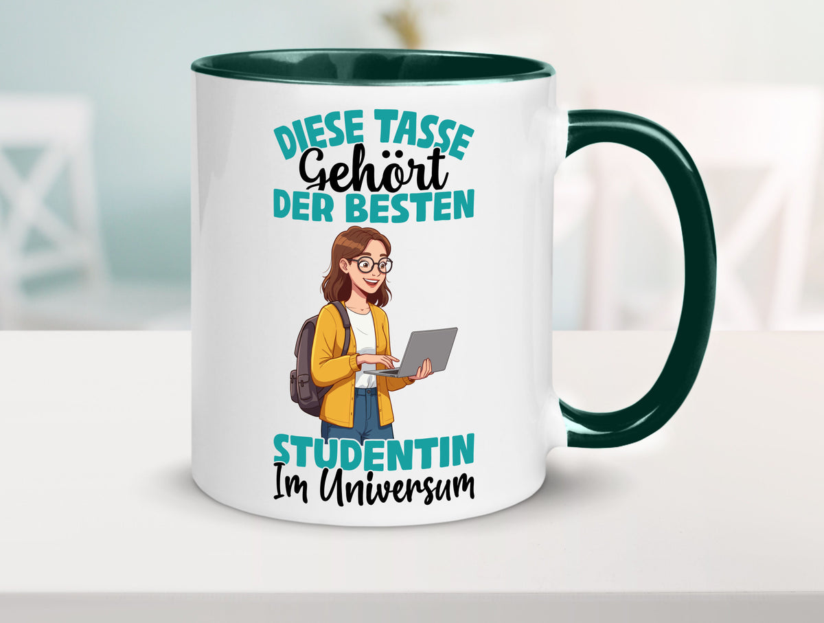 Im Universum: Studentin | Uni Studium Universität Geschenk Humor Geschenkidee Tasse