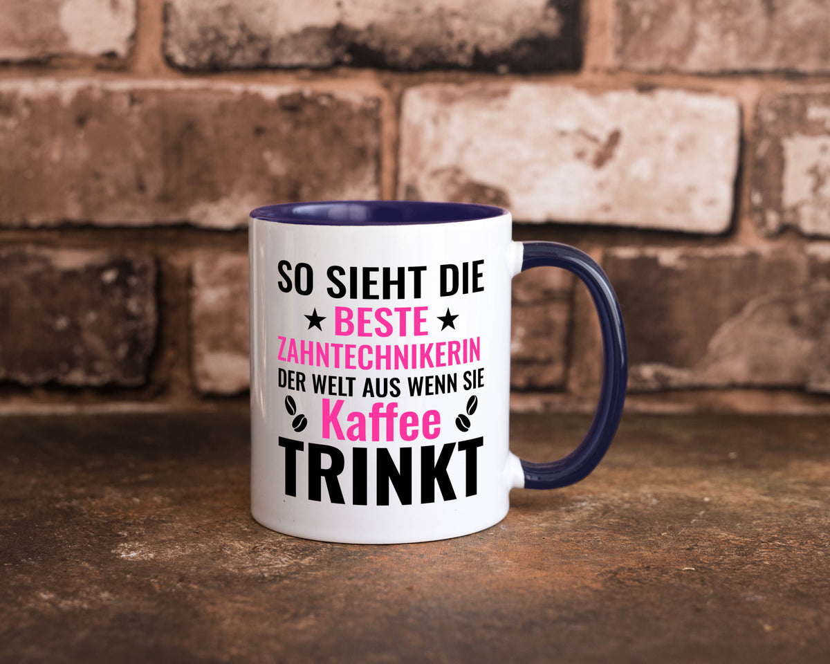 Kaffee trinkt: Zahntechnikerin | Zahnmedizin lustiger Spruch Geschenk Humor Tasse
