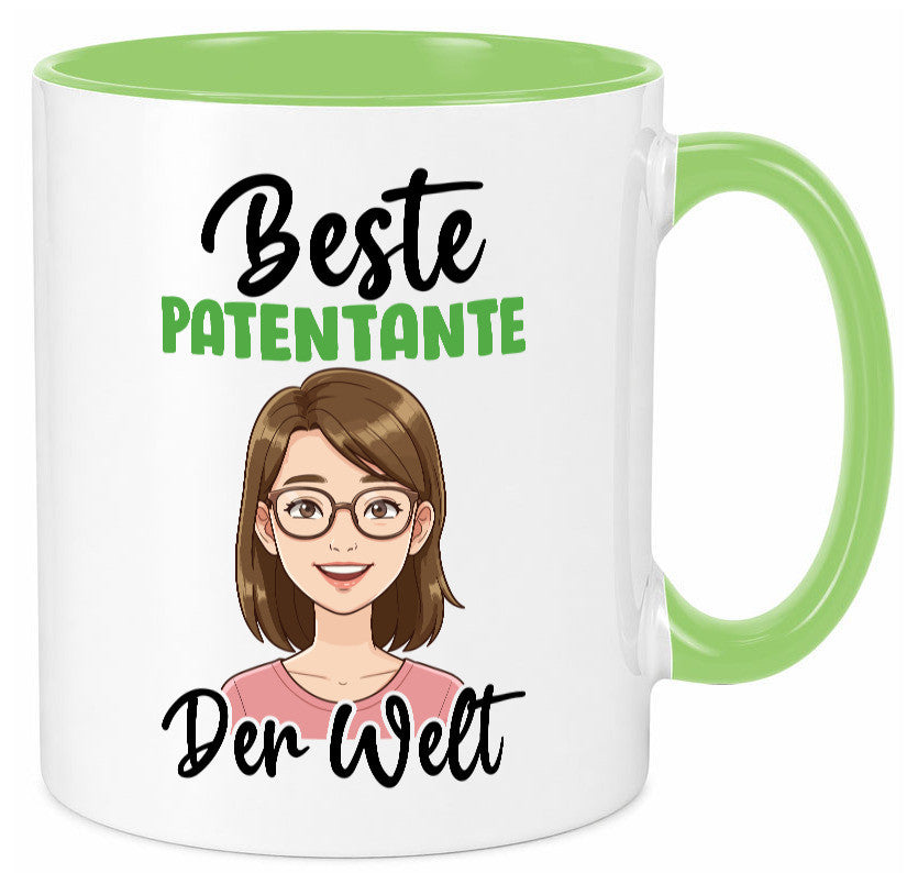 Beste Patentante | Tante lustiger Spruch Geschenk Humor Geschenkidee Tasse