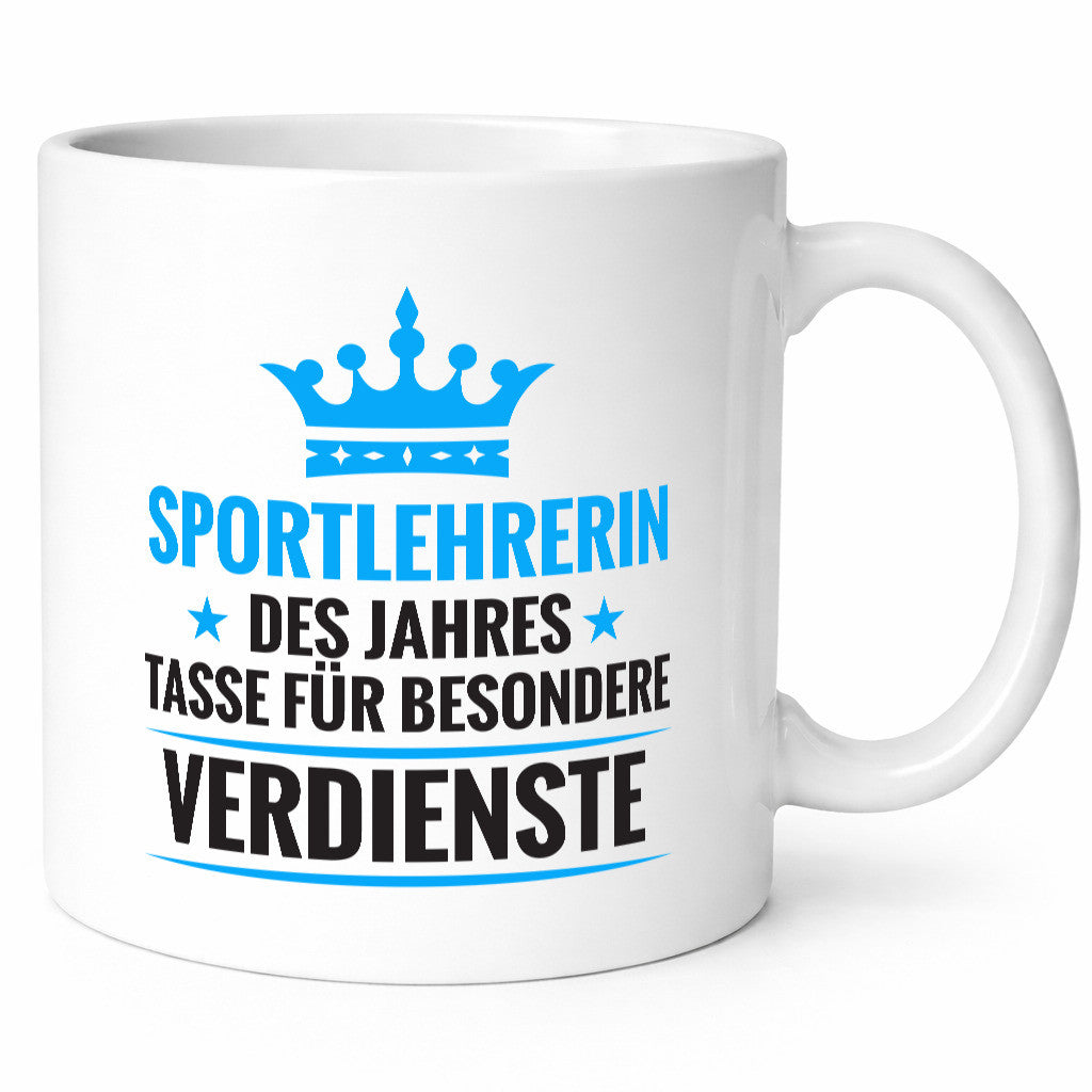 Besonderer Verdienst: Sportlehrerin | Lehrer Sport Geschenkidee Humor Tasse