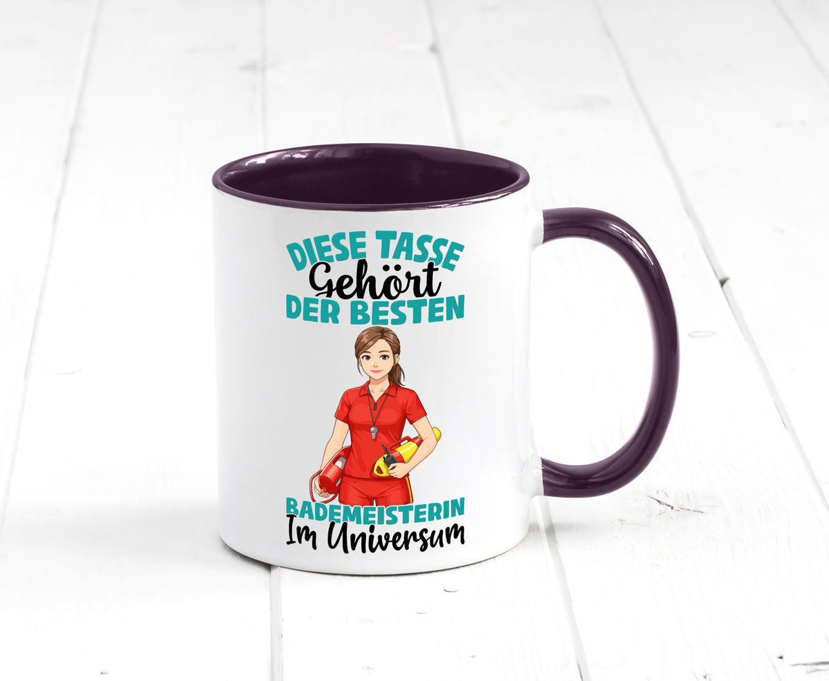 Im Universum: Bademeisterin | Schwimmmeisterin Geschenk Humor Geschenkidee Tasse