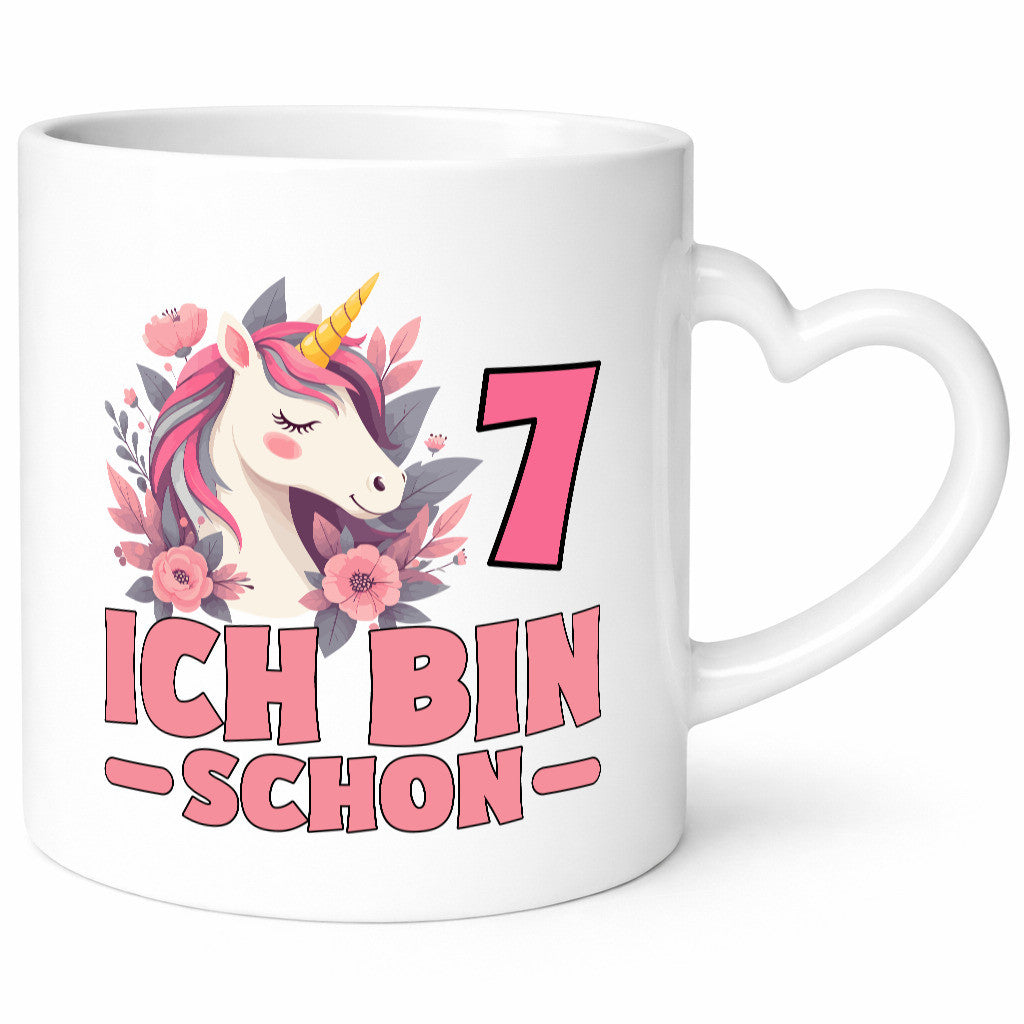 7. Geburtstag | 7 Jahre Einhorn bin schon Mädchen Geschenkidee Humor Tasse