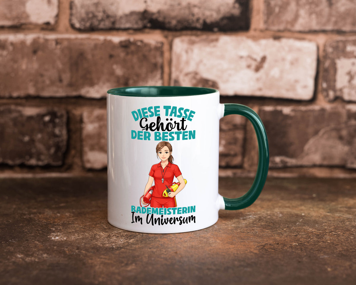 Im Universum: Bademeisterin | Schwimmmeisterin Geschenk Humor Geschenkidee Tasse