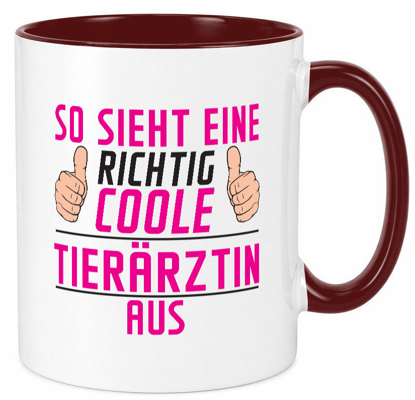 Richtig Coole Tierärztin | Mediziner Tiermedizin lustig Tierliebhaber Humor Tasse