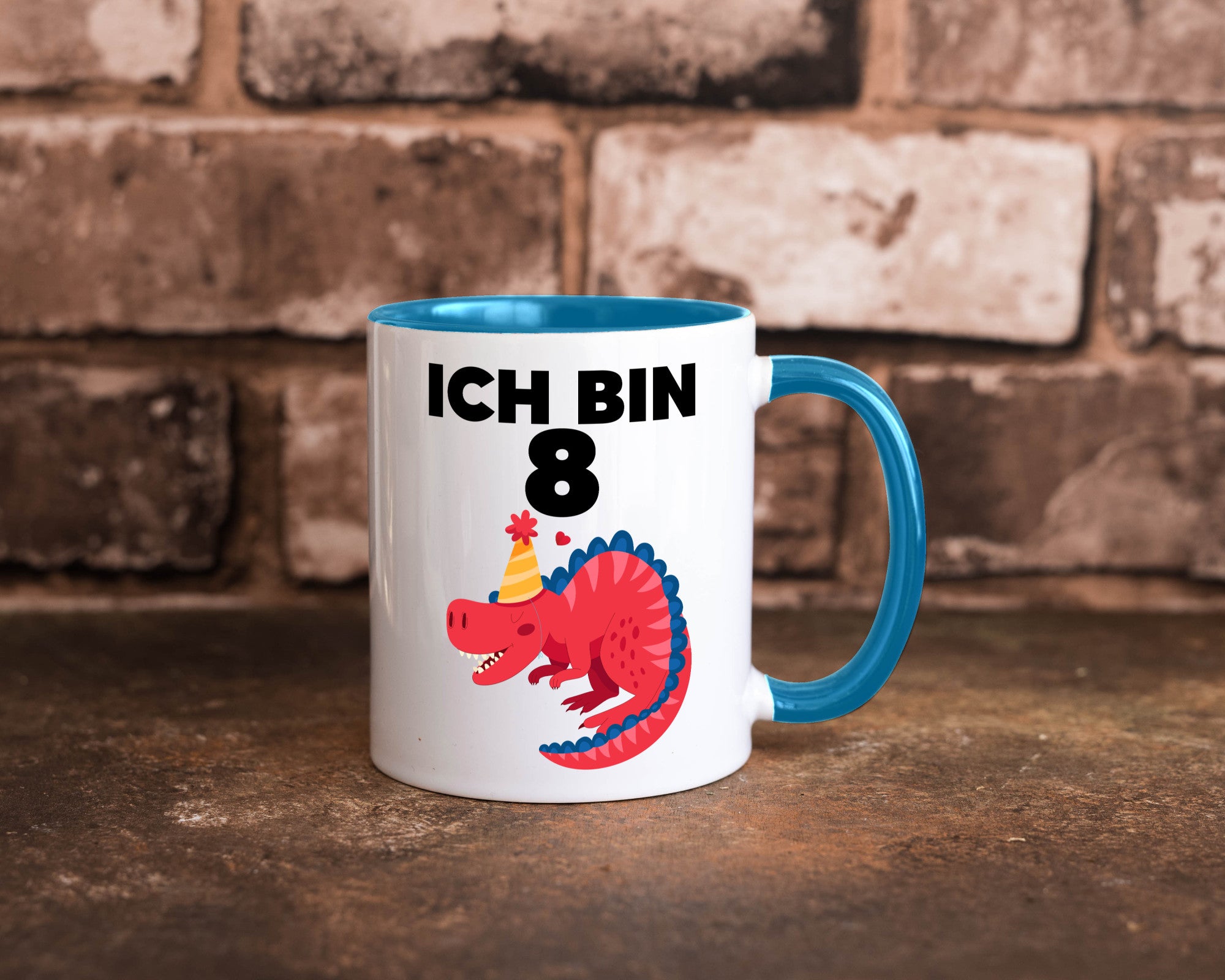 8. Geburtstag | Dino Dinosaurier 8 Jahre lustig Geschenkidee Geschenk Tasse
