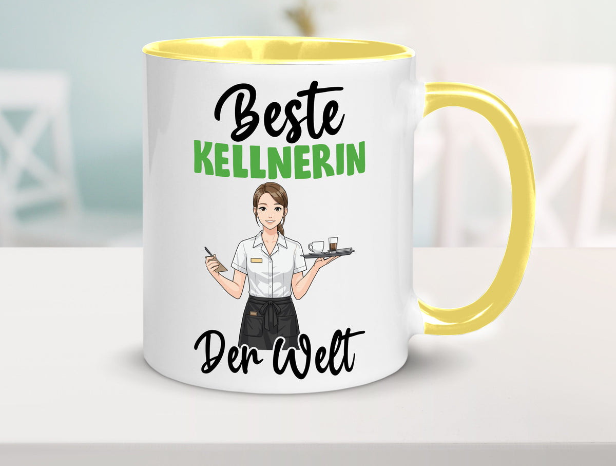Beste Kellnerin | Beruf kellnern Bedienung v2 Humor Arbeit Kollegen Büro Tasse