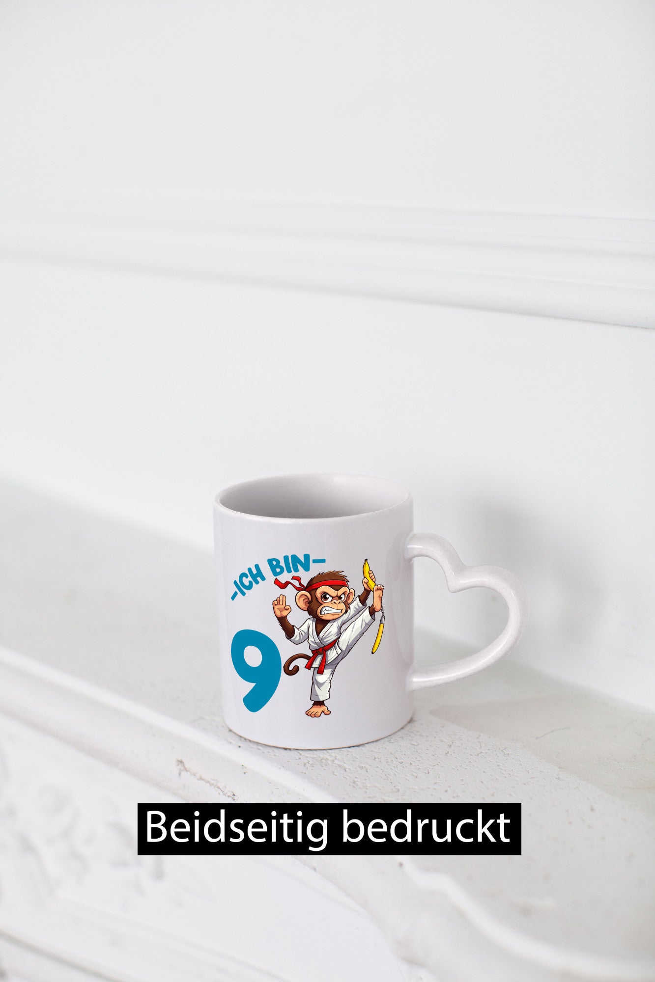 Ich bin 9 | 9. Geburtstag Karate Kampfsport Affe Geschenkidee Humor Tasse