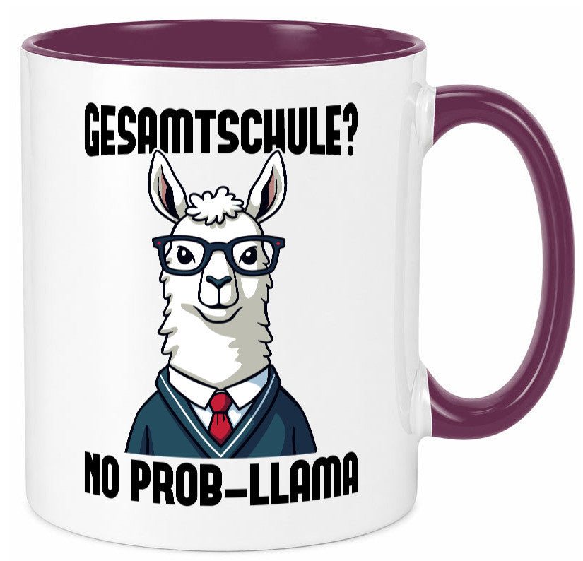 Gesammtschule | no prob-llama Einschuldung Humor Geschenkidee Tasse