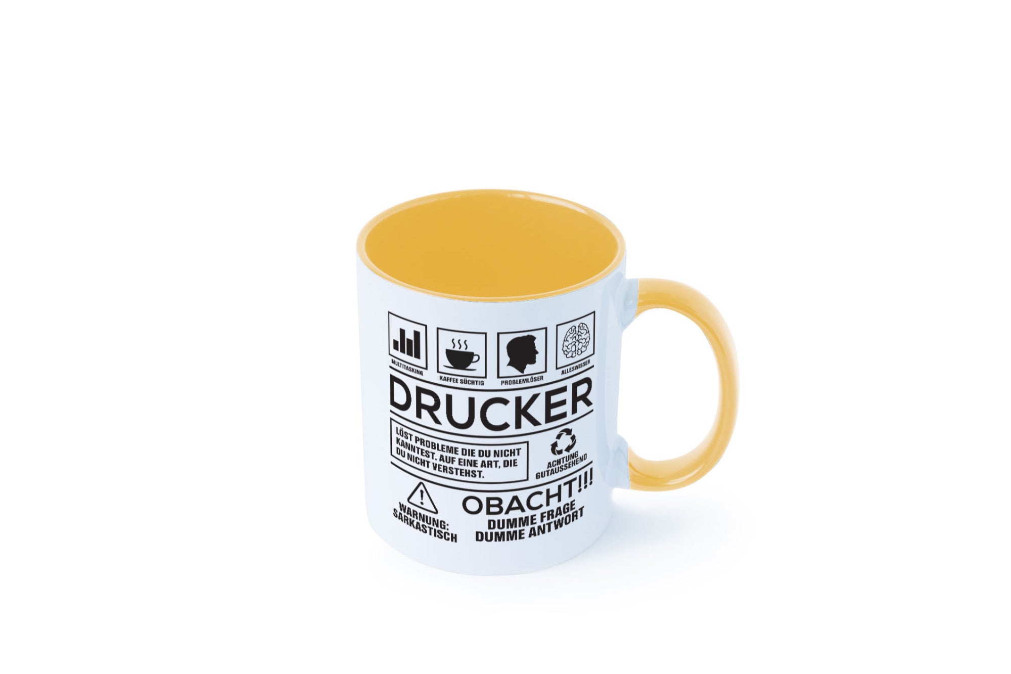 Achtung Probleme Drucker | Druckerei Print Medien Humor Geschenkidee Tasse