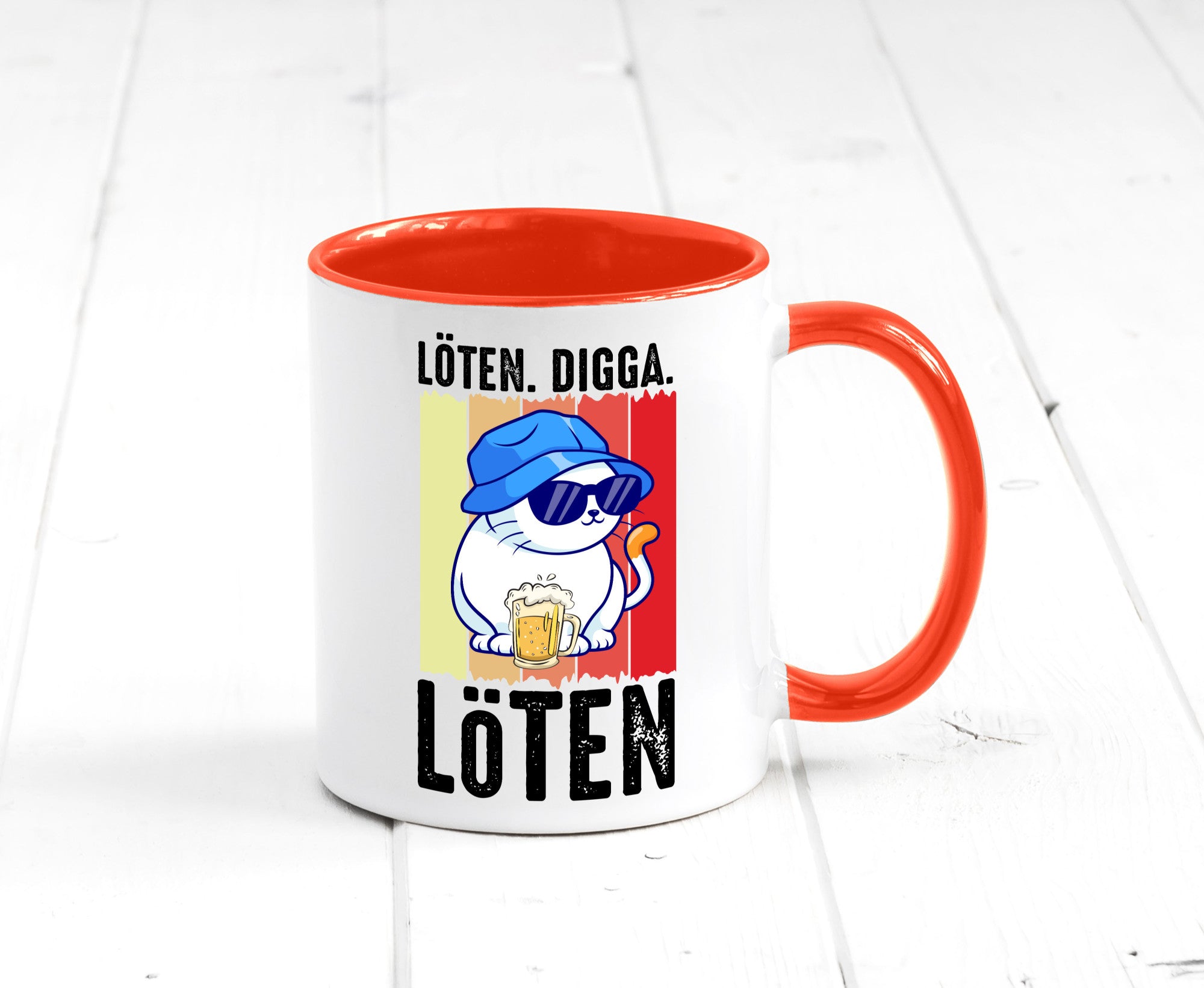 Löten Digga | Katze mit Bier Bierkatze Geschenk Tierliebhaber Humor lustiger
