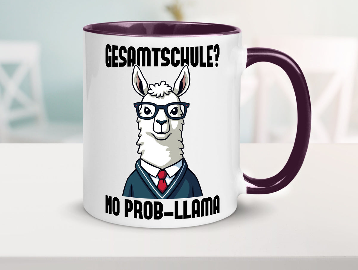 Gesammtschule | no prob-llama Einschuldung Humor Geschenkidee Tasse