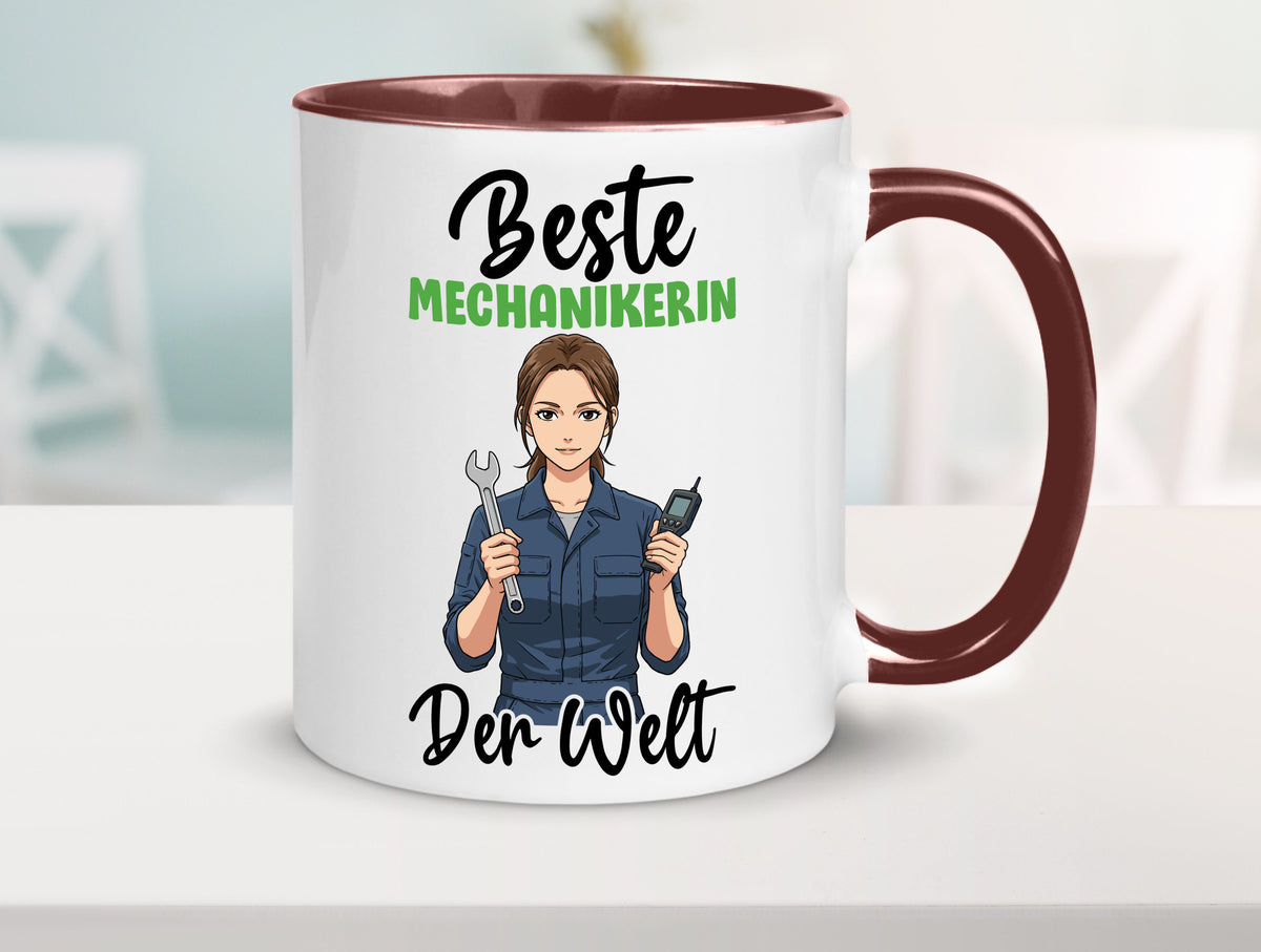 Beste Mechanikerin | KFZ v2 Humor Geschenkidee Tasse
