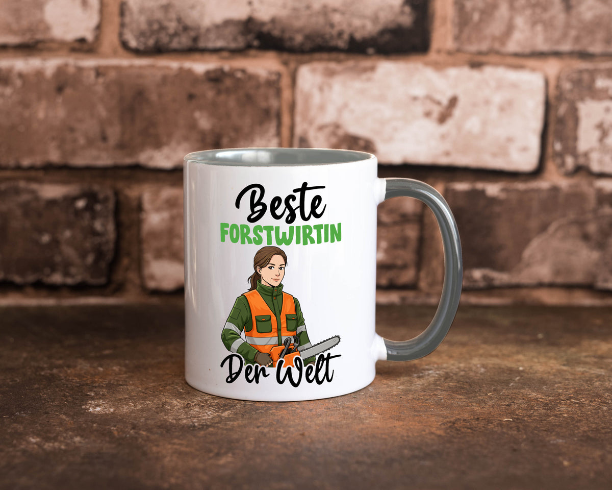 Beste Forstwirtin | Forst Wirtin v2 lustig Humor Geschenkidee Geschenk Tasse