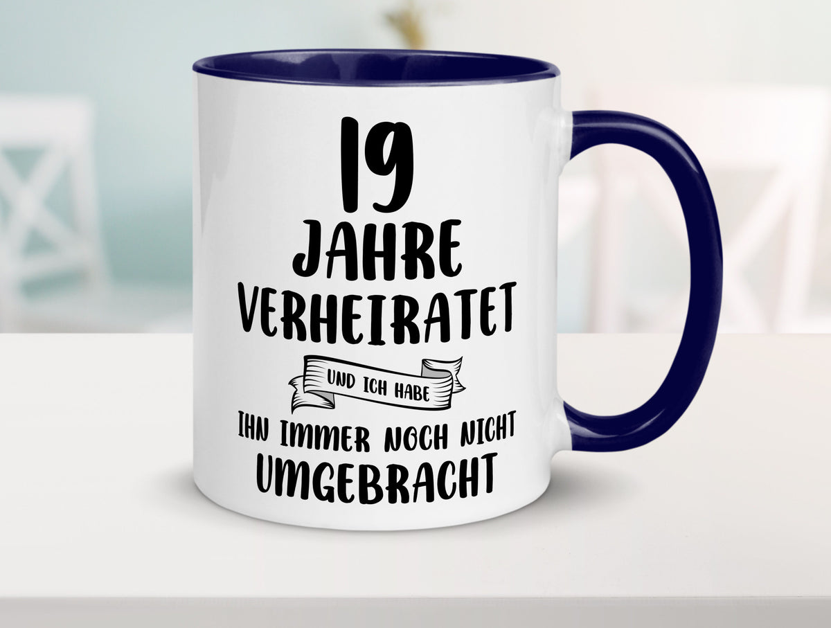 19 Jahre Verheiratet, immer noch am Leben! lustig Humor Geschenkidee Geschenk Tasse