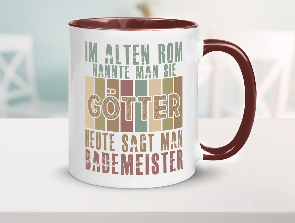 Heute sagt man: Bademeister | Rettungsschwimmer lustiger Spruch Geschenk Humor Tasse