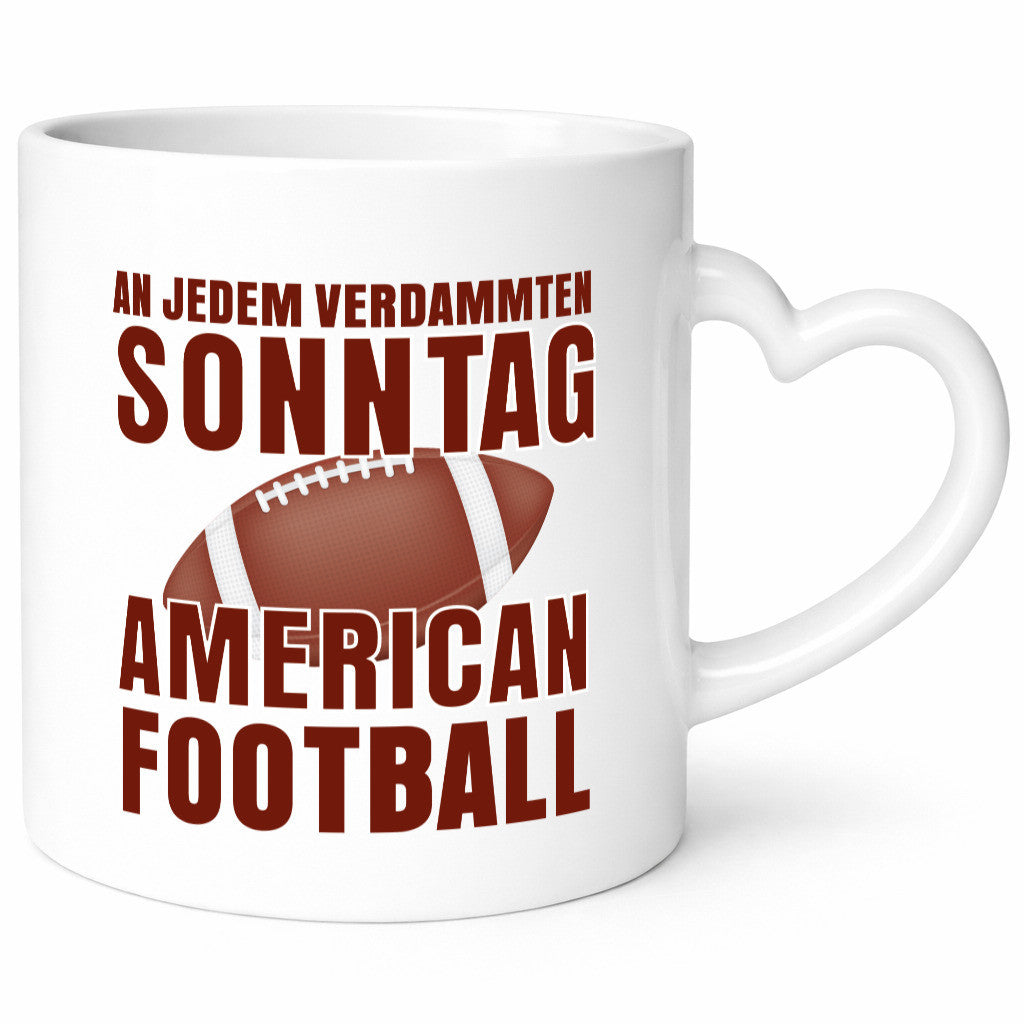 American Football | Sportfan Motiv jeden Sonntag Humor Geschenkidee Tasse