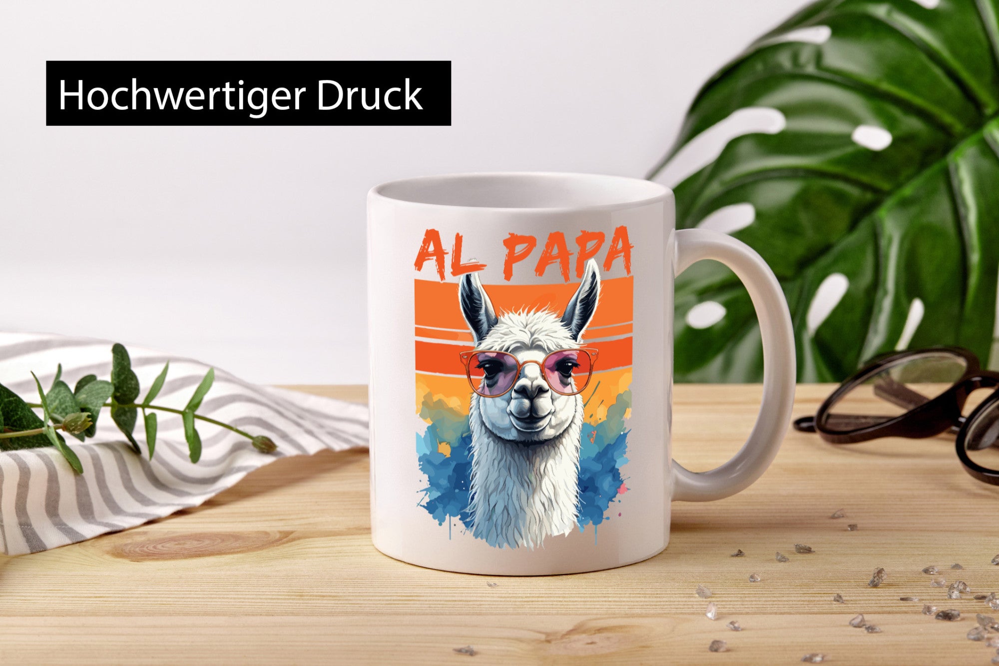 Alpapa | Lama Vatertag Vater lustig Familie Geschenkidee Geschenk Tasse