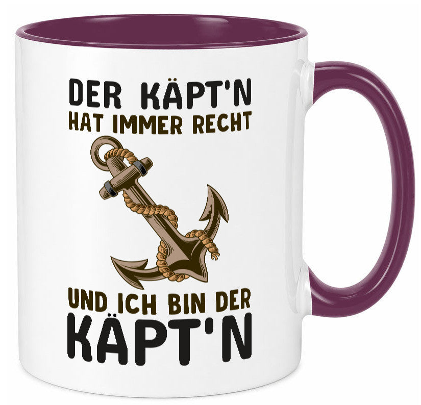 Der Kapitän | Käpt?n Tasse Schifffahrer Boot lustig Humor Geschenkidee Geschenk