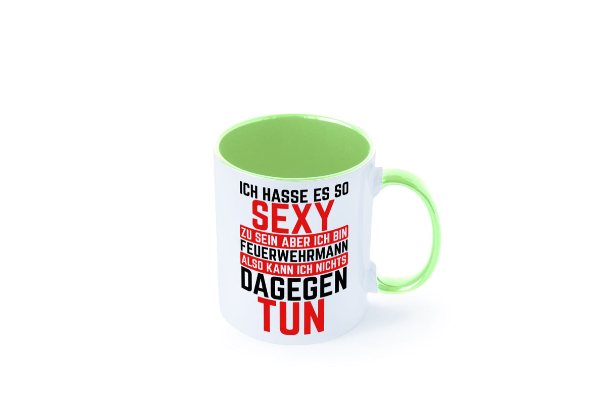 Sexy Feuerwehrmann | Helden Flammen Brandeinsatz lustig Humor Geschenkidee Tasse