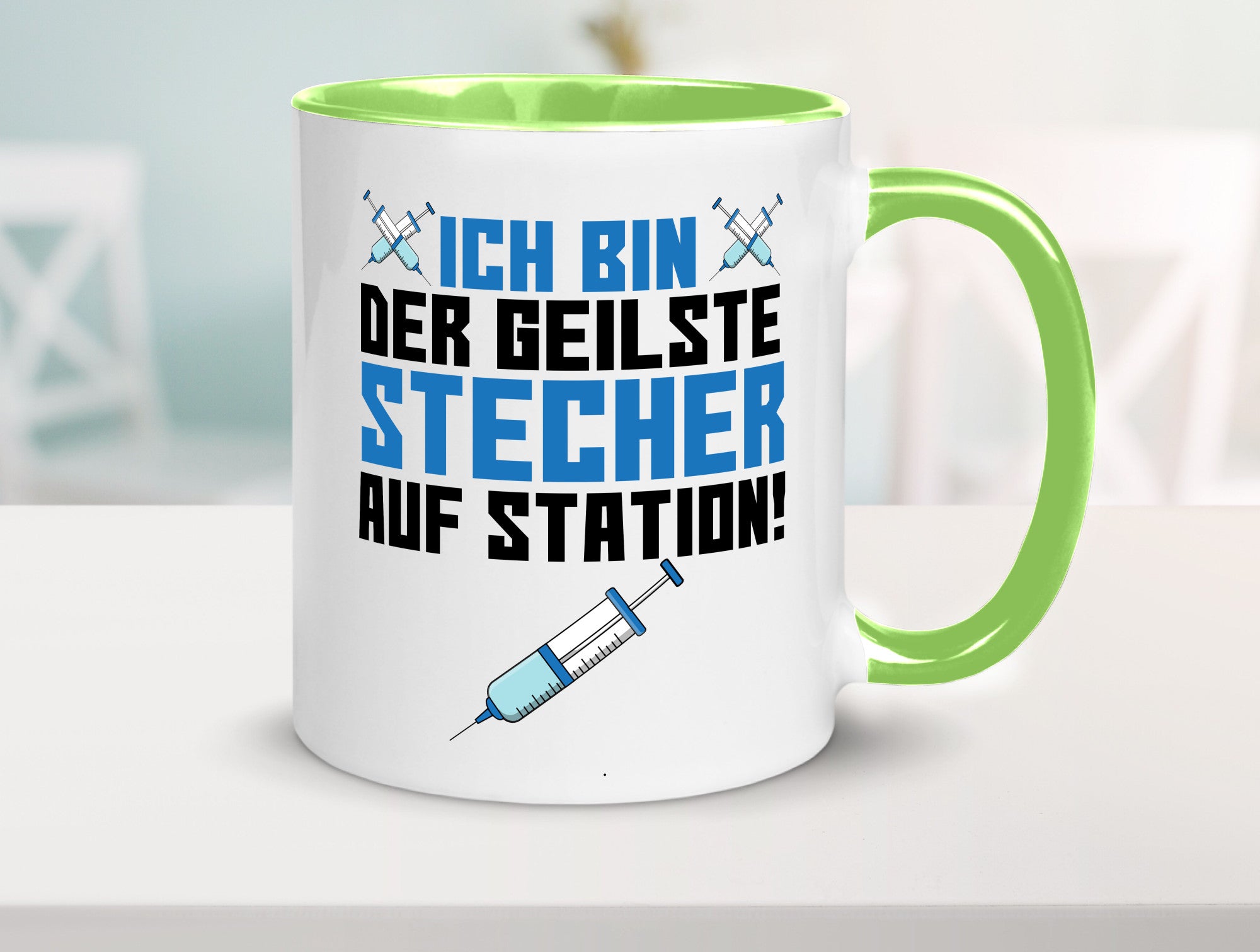 Ich bin der geilste Stecher | Pfleger Arzt Spritze lustig Humor Geschenkidee