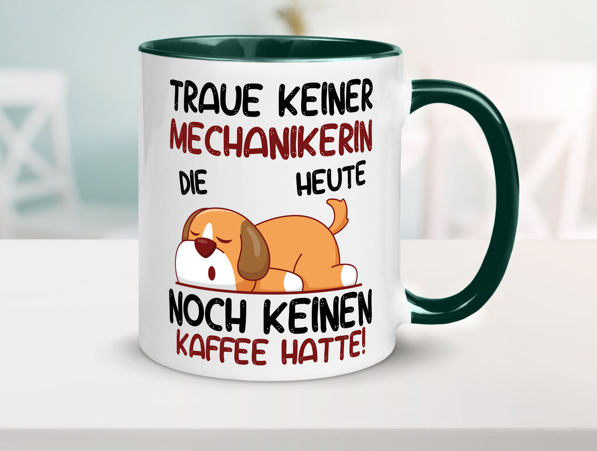 Traue keiner Mechanikerin | KFZ Humor Geschenkidee Tasse