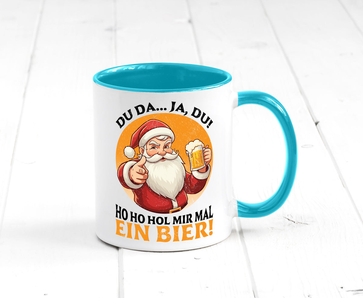 Hol mir mal ein Bier | Ugly Christmas Santa lustig Humor Geschenkidee Geschenk Tasse