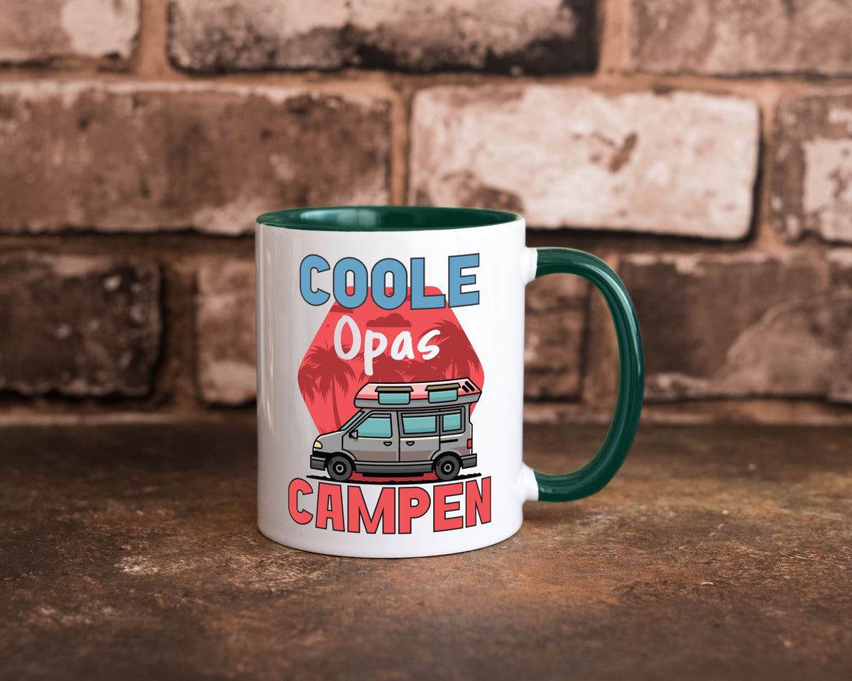 Coole Opas campen | Campingwagen Palmen Geschenk Familie Geschenkidee lustiger Tasse