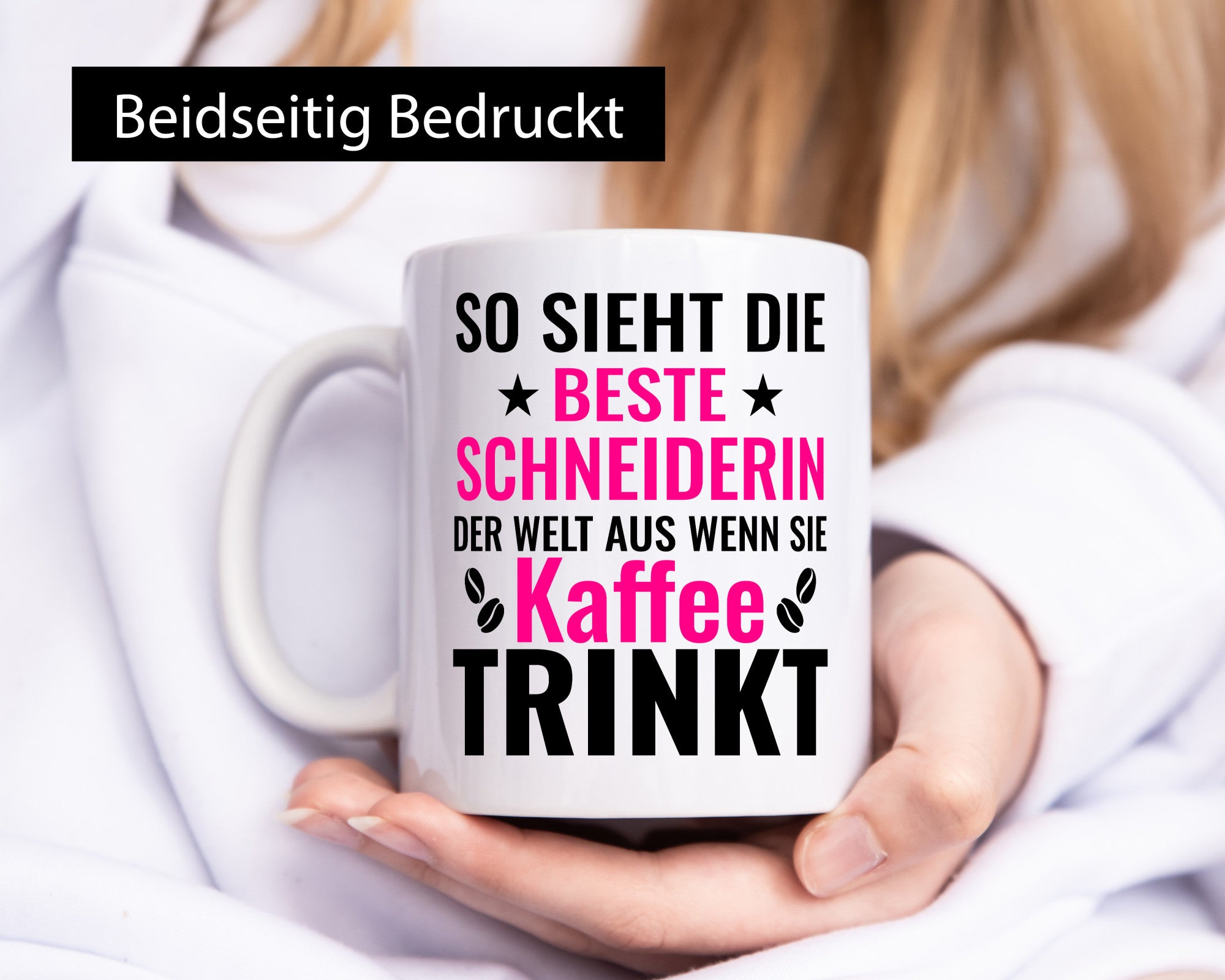 Kaffee trinkt: Schneiderin | Beruf Schneiderei Geschenkidee Arbeit Kollegen