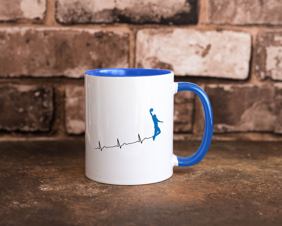 Herzschlag Basketball | Motiv Sport Ballsport Humor Geschenkidee Tasse