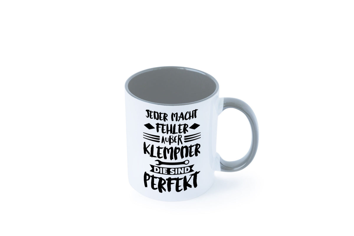 Jeder macht fehler nur Klempner sind Perfekt Humor Geschenkidee Tasse