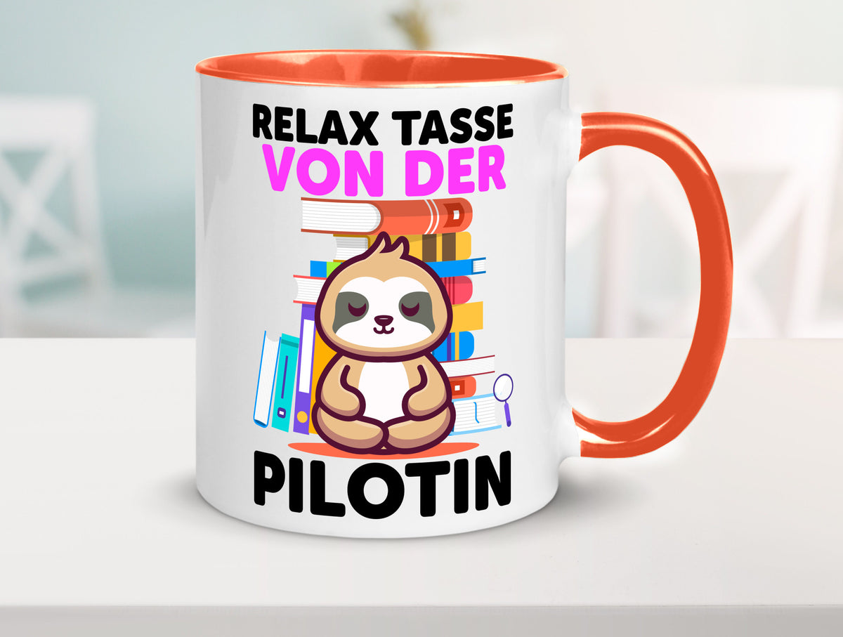 Relax Tasse: Pilotin | Definition Piloten lustiger Spruch Geschenk Humor