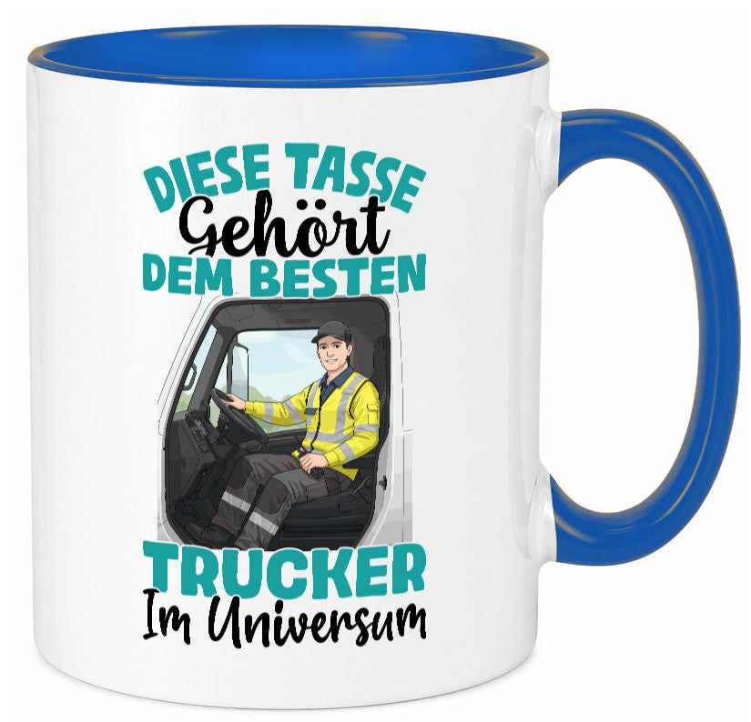 Im Universum: Trucker | LKW Fahrer Beruf Humor Arbeit Kollegen Büro Tasse