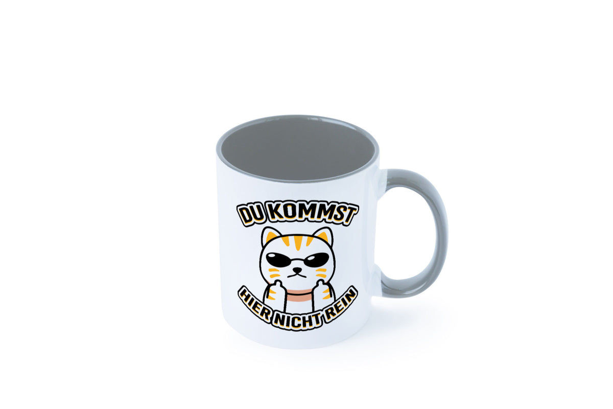 Du kommst hier nicht rein | Böse Katze Humor Tierliebhaber Geschenkidee Tasse