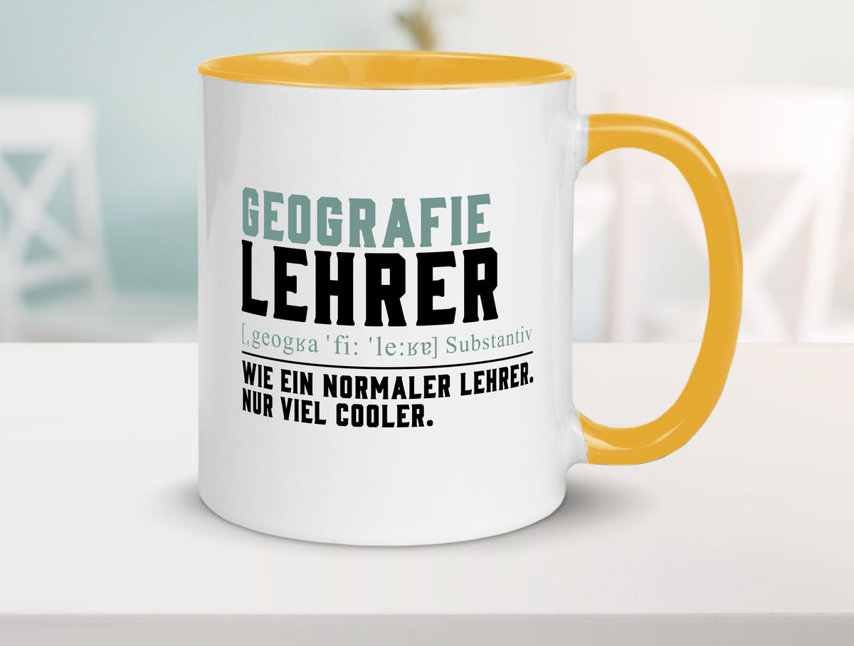 Geographielehrer | Lehrer Unterricht Lieblingslehrer lustiger Spruch Geschenk Tasse