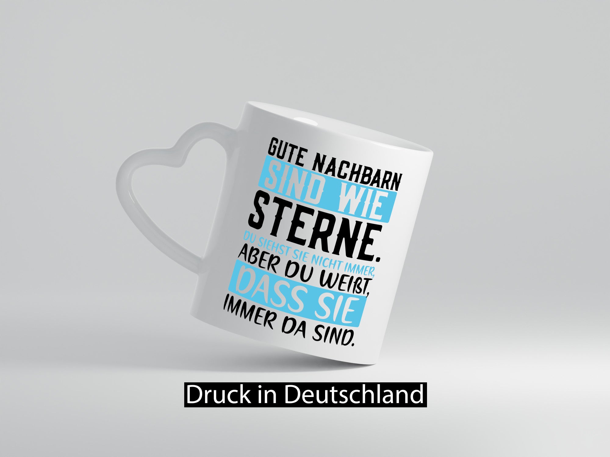 Gute Nachbarn sind wie Sterne | Nachbar Nachbarin Spruch lustig Humor