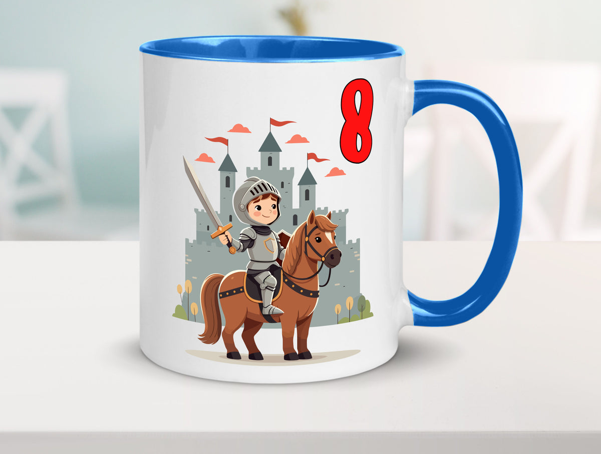 8. Geburtstag | 8 Jahre Ritter Junge Schloss Geschenk Geschenkidee lustiger Tasse
